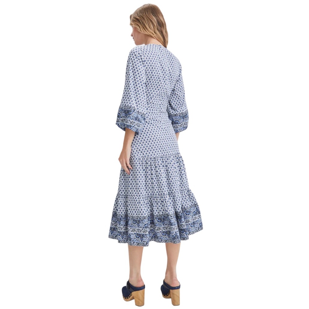 VERONICA BEARD Dinia Geometric Dress Boho cotton size 6 small New! - Picture 6 of 10